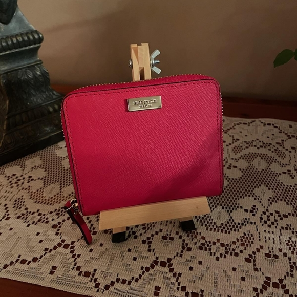 kate spade Handbags - Kate Spade New York Red Zip Around Leather Wallet See Description